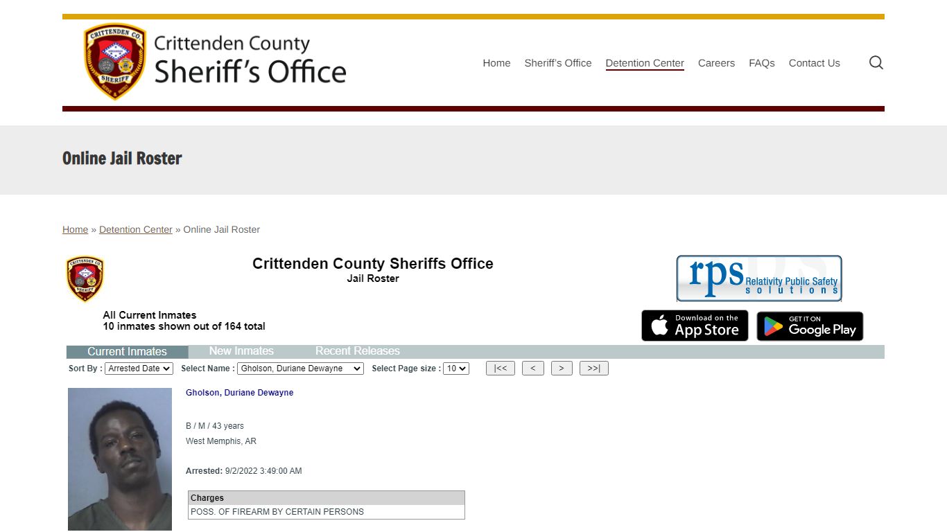 Online Jail Roster - Crittenden County Sheriff’s Department